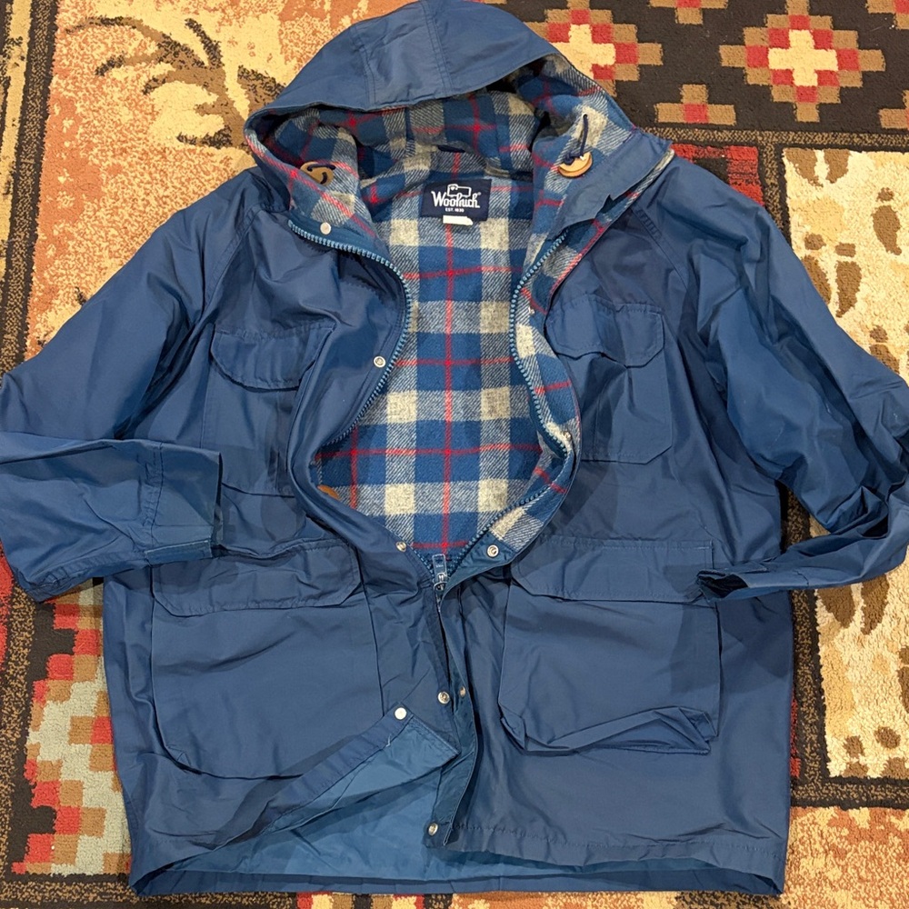 Men’s vintage Woolrich thermal flannel lined wool blend jacket